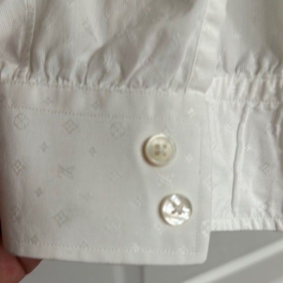 Louis Vuitton White Dress Shirt Crisp Formal Attire - Picture 3 of 4